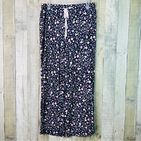 Peanuts Medium Cartoon Characters & Floral Pattern w/Pockets & Stretch Waistband - Picture 1 of 11